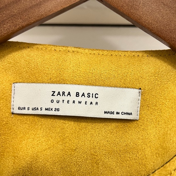Zara Suede Effect Jacket in Mustard - Picture 7 of 10